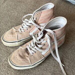 Vans Pink Suede Hi-Top Sneakers size 7